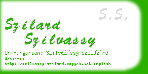 szilard szilvassy business card